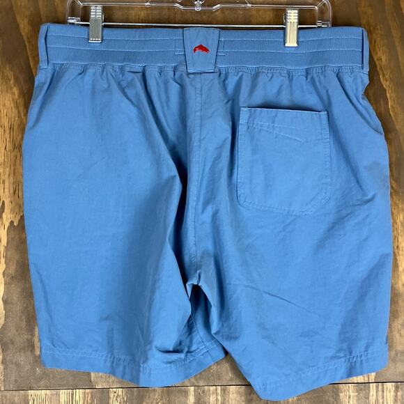 Simms Womens Shorts Sky Blue Drifter Fishing Mid Rise Outdoor Midi Stretch L - Picture 9 of 11